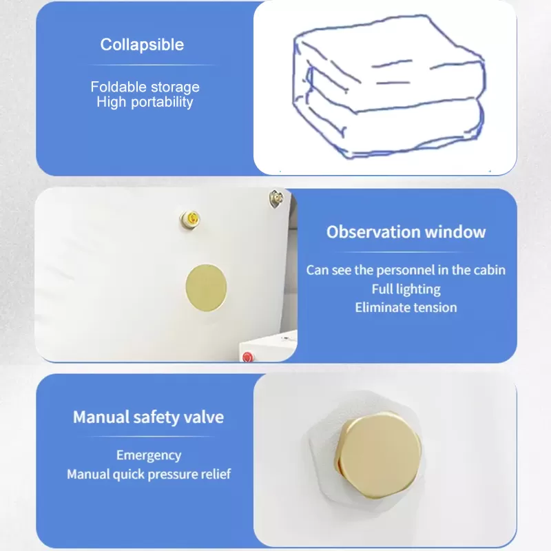 1.5ATA Portable Egg-shaped HBOT Hyperbaric Oxygen Chamber For Two Persons